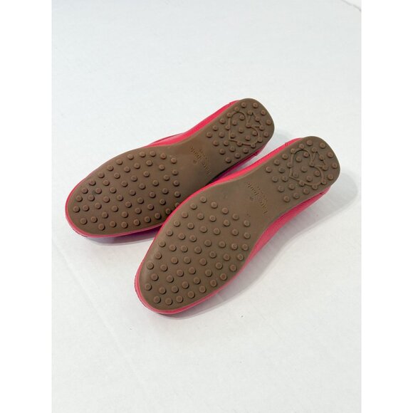Kate Spade Corrie NWOB Sz 7.5 Coral Red Pebble Leather Women's Loafers Flat Shoe - Picture 3 of 7